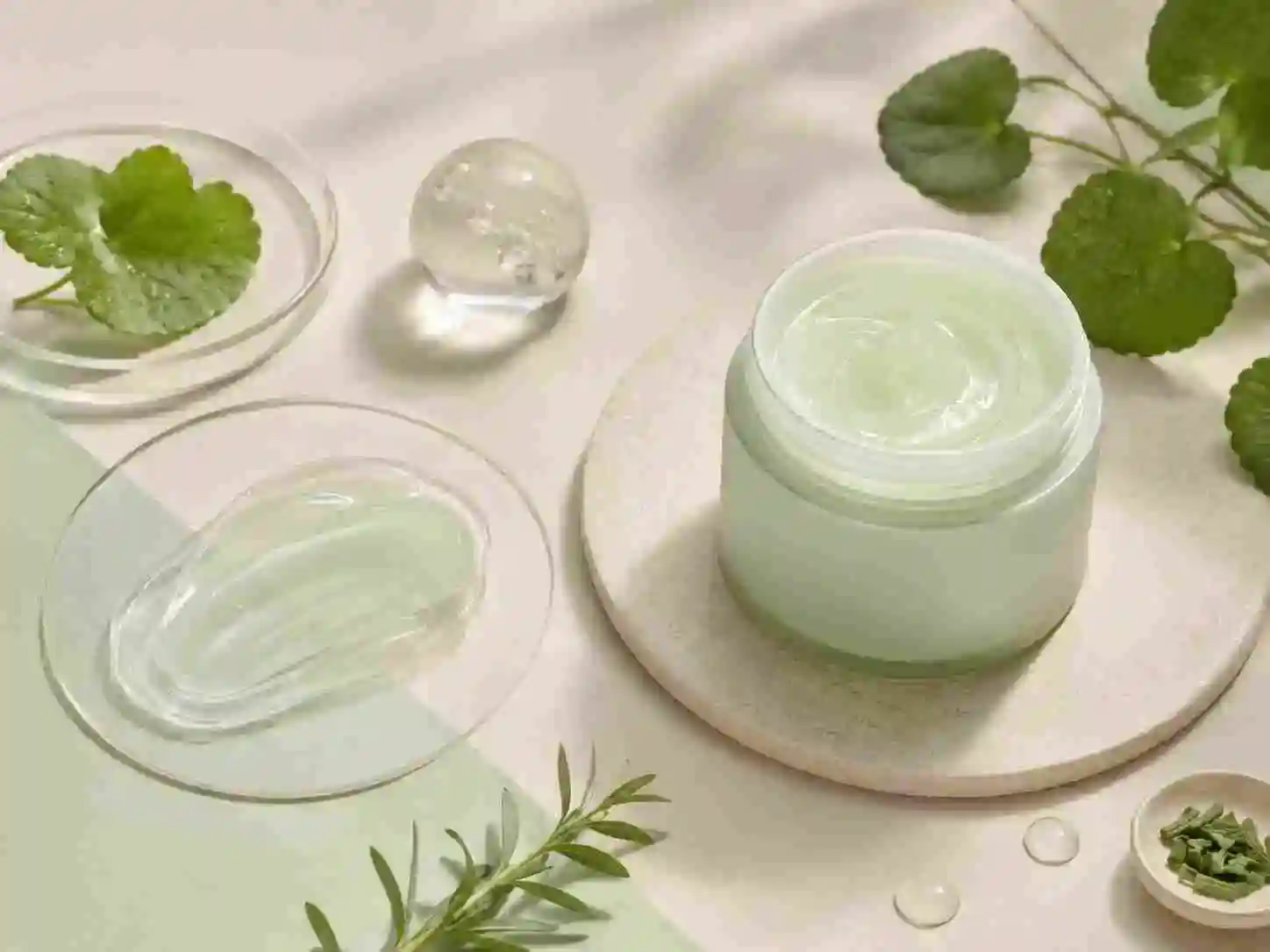 Panthenol skincare cream for soothing dry sensitive skin